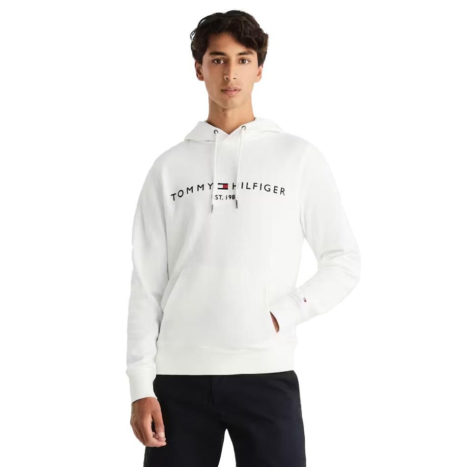 Tommy hilfiger white logo hoodie outlet