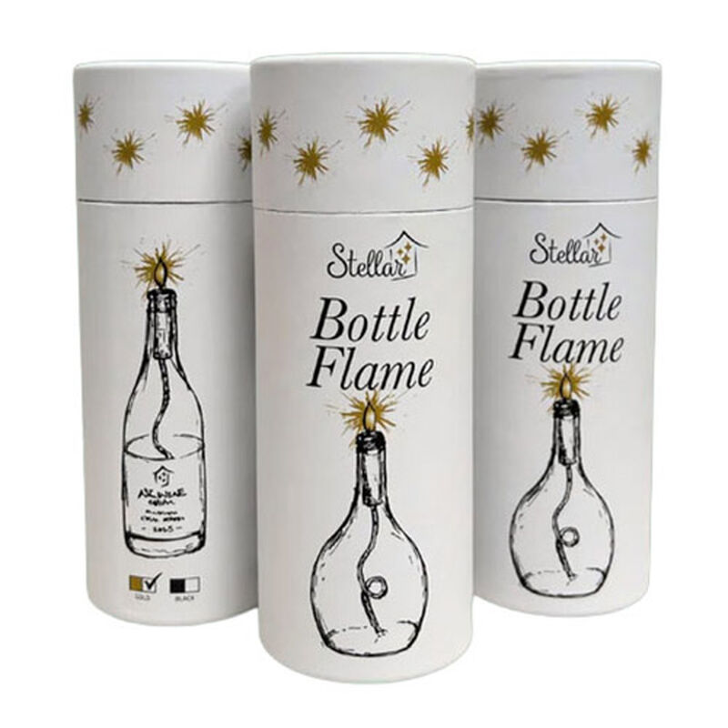 Stellar Haus Bottle Flame With Wick In Gold image number 0