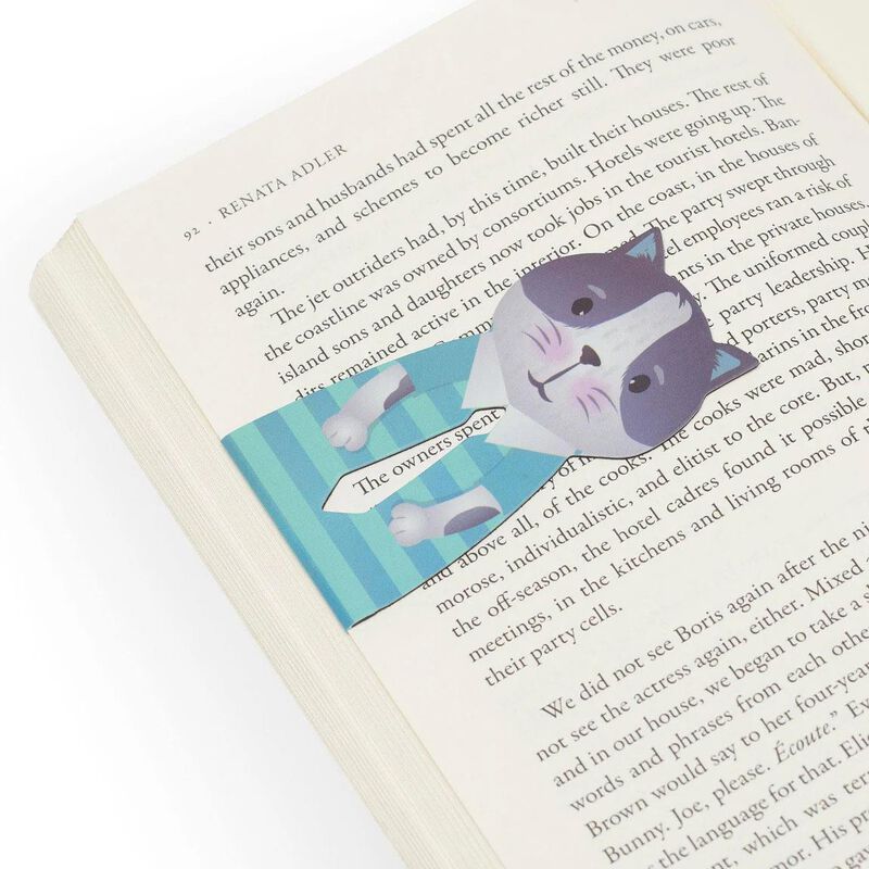 Thinking Gifts Line Marker Magnetic Bookmark Set of 2 - Cats image number 1