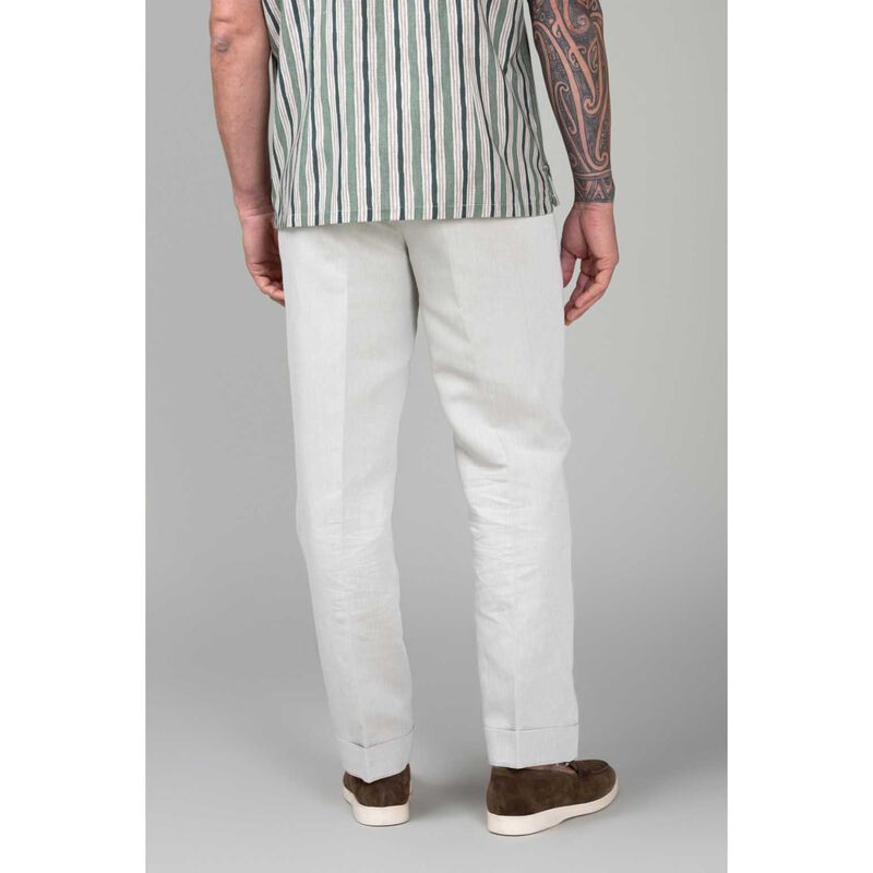 Rembrandt Evans Beige Linen Cotton Trouser image number 1
