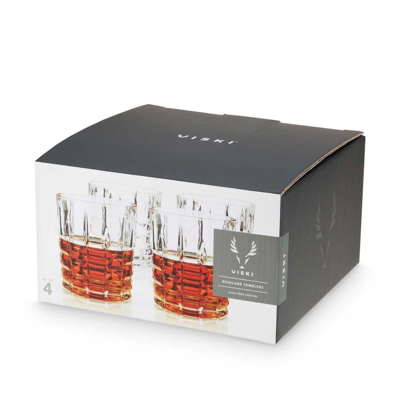 Viski Highland Crystal Dof Tumblers Set Of 4 image number 3