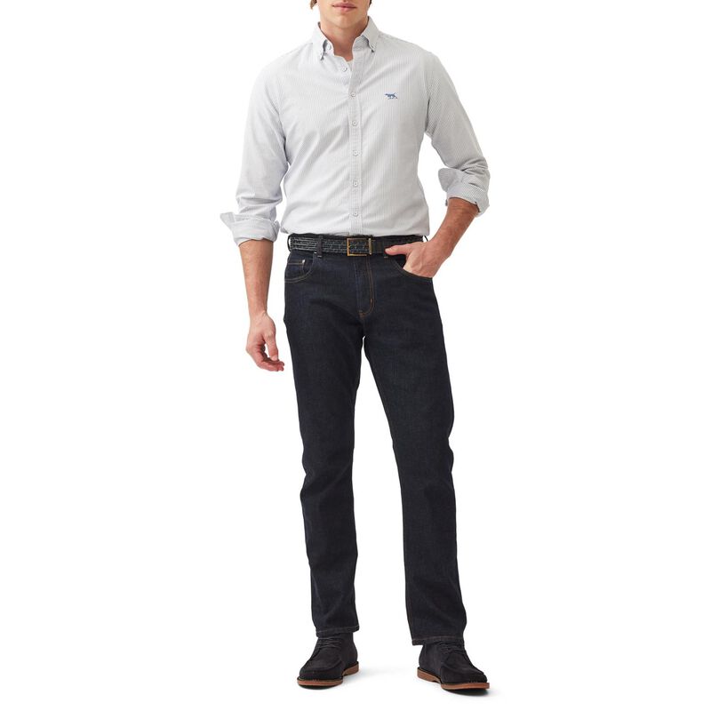 Rodd & Gunn Gunn Oxford Stripe Ls Sports Fit Shirt image number 14