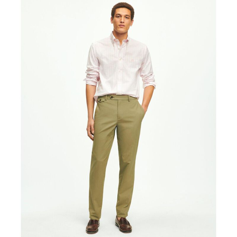 Brooks Brothers Slim Fit Canvas Poplin Chinos In Supima Cotton image number 3