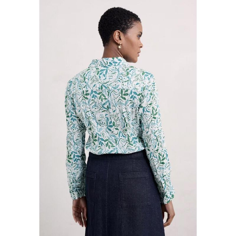 Seasalt Cornwall Larissa Shirt Wandering Peas Chalk image number 1
