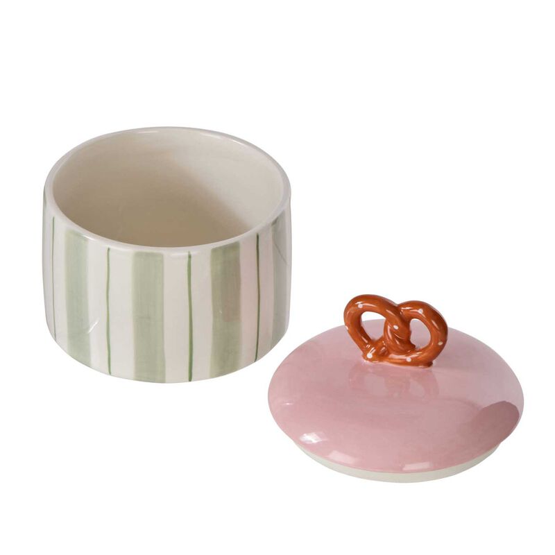Emporium Pierre Pretzel Stripe Cannister 13x13 image number 1