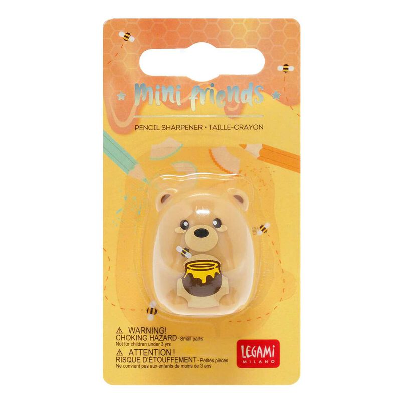 Legami Mini Friends Teddy Bear Pencil Sharpener image number 0
