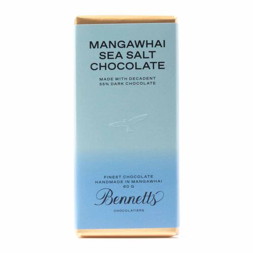 Bennetts of Mangawhai Sea Salt Dark Chocolate Bar 60g