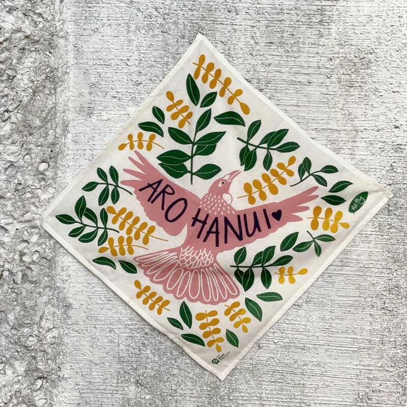 HANK 4. AROHANUI by Natty Organic Cotton Handkerchief image number 2
