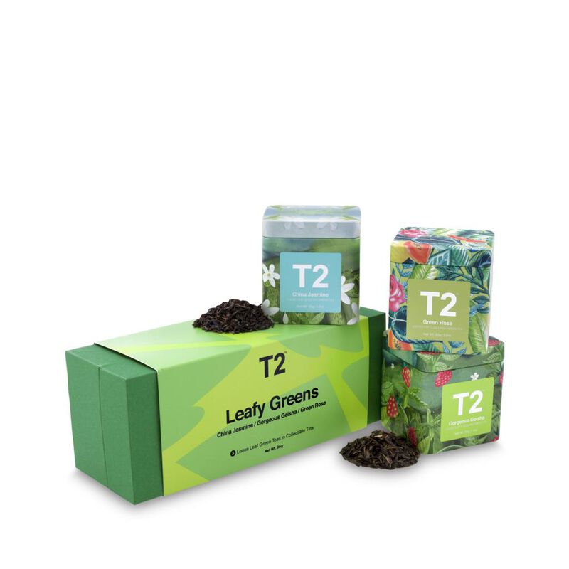 T2 Leafy Greens Loose Leaf Icon Trio 95g image number 0
