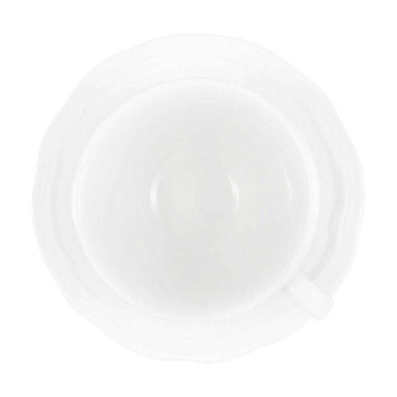 Casa Domani Florence Scallop Demi Cup & Saucer 80ml Set Of 2 White Boxed image number 1