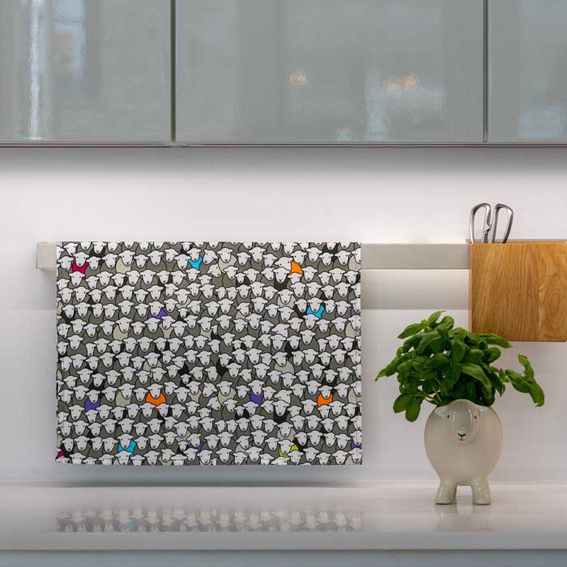 Herdy Flock Tea Towel image number 1