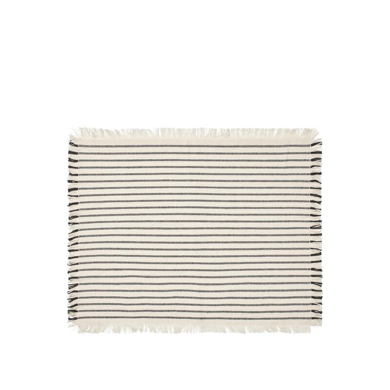 Broste Placemat Elouise Set Of 2 - Off White/Black image number 0