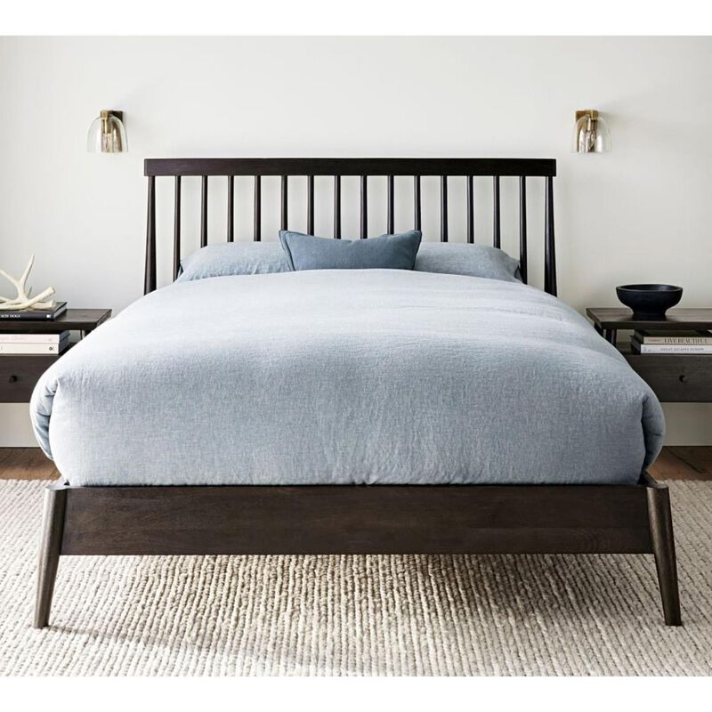 Pottery Barn Willow Spindle Bed Queen Mango Wood image number 2