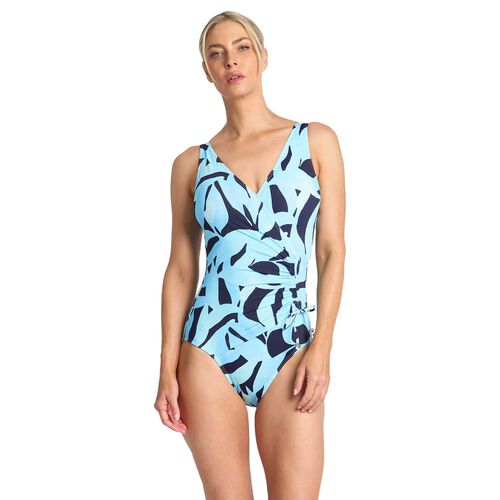 Jantzen Mojito Gathered Surplice One Piece Navy