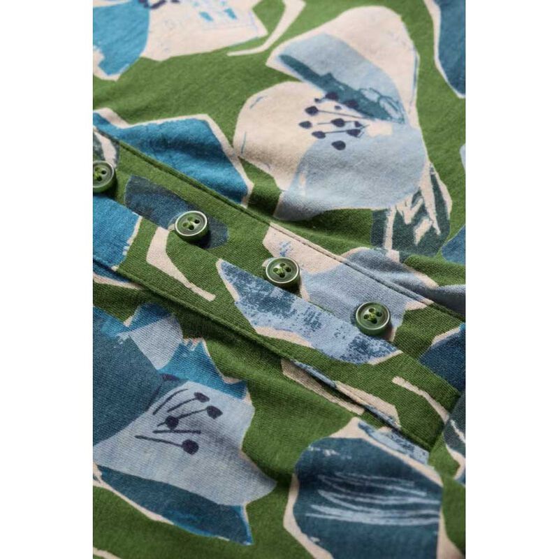 Seasalt Cornwall Peg Loom Tunic Paper Hellebores Forest Green image number 2