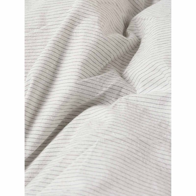 Città Pinstripe Euro Pillowcase White/Charcoal image number 1
