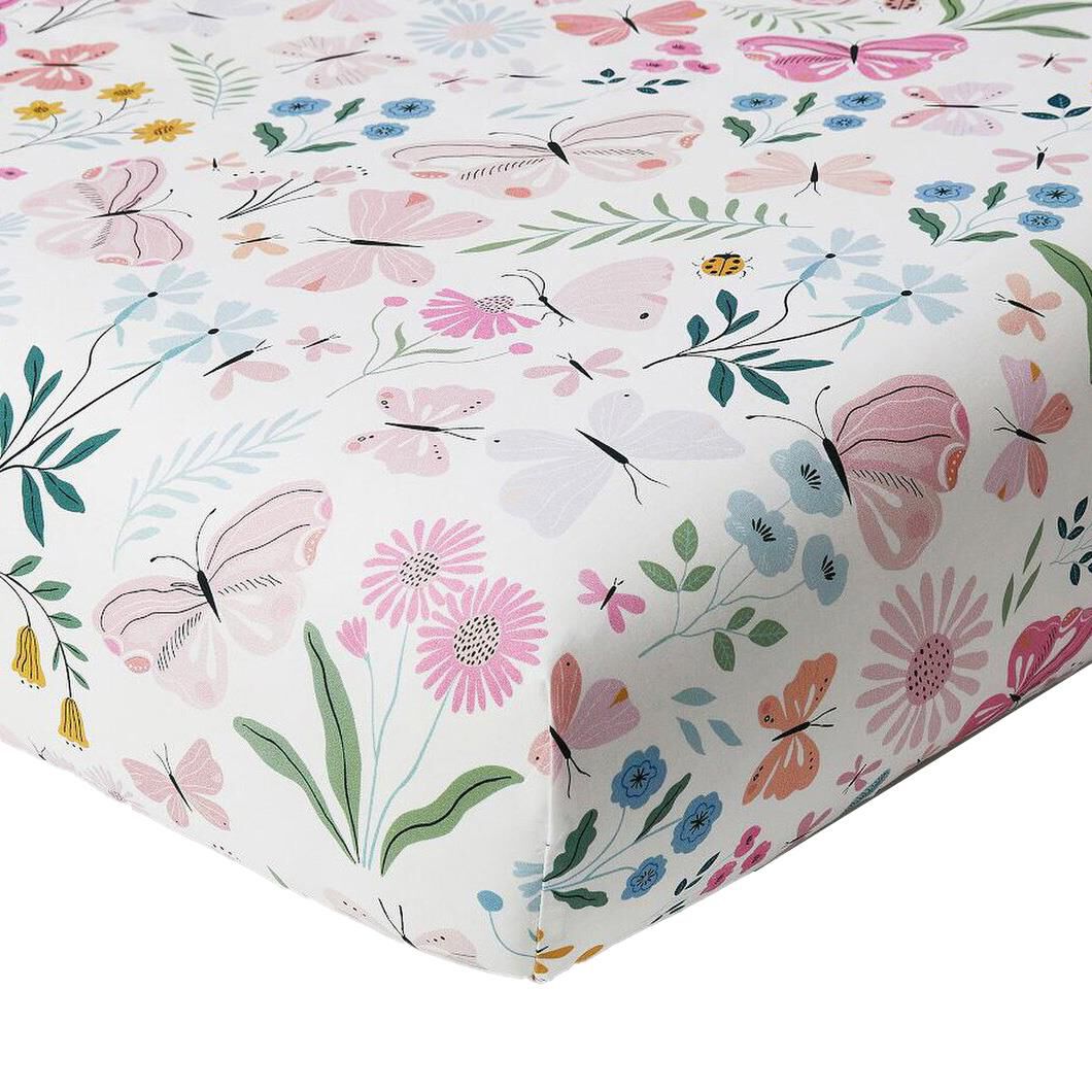 Pottery Barn Kids Wildflower Butterfly Crib Fitted Sheet Multi Ballantynes Department Store