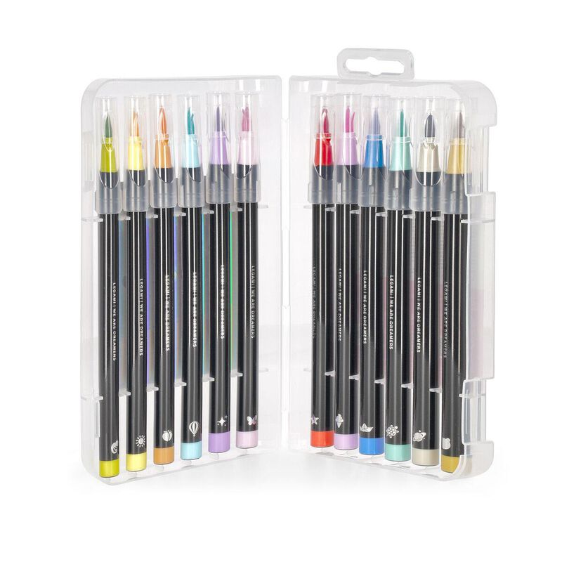 Legami Set of 12 Brush Markers - Pastel image number 1