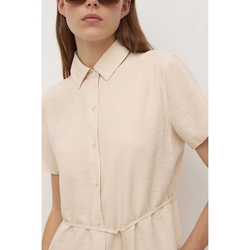 Assembly Label Heather Silk Blend Shirt Dress Tapioca image number 2