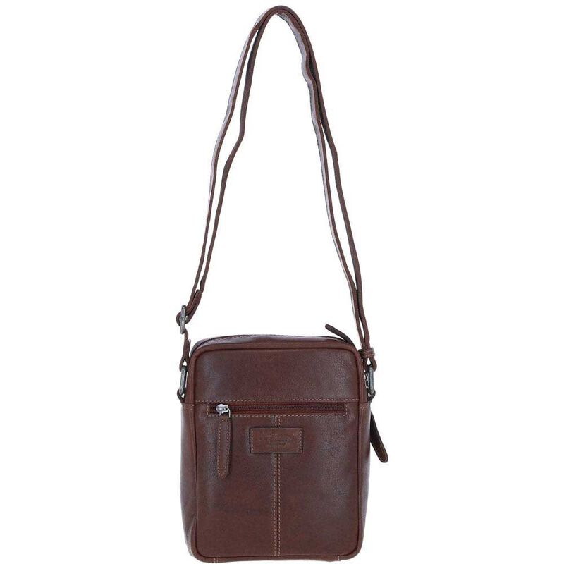 Ashwood Leather Men's Zip Crossbody Bag image number 7
