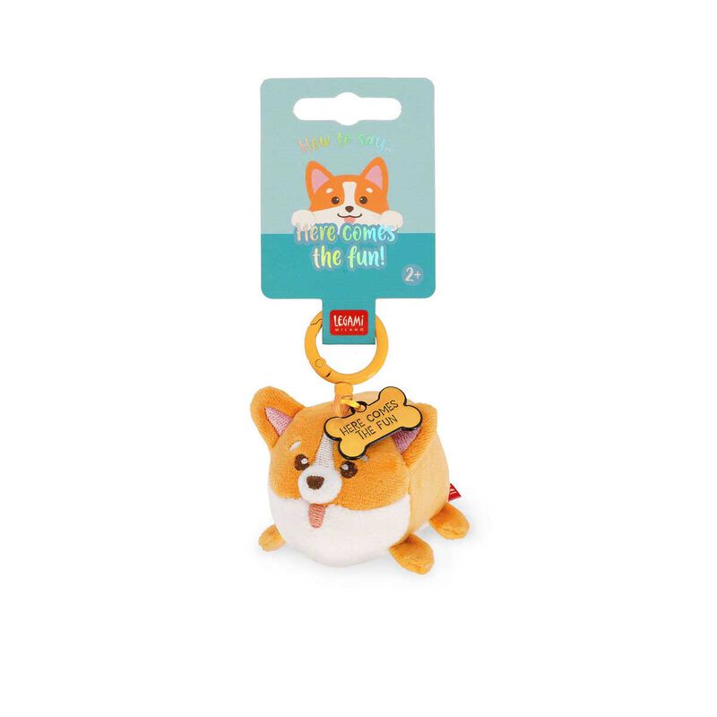 Legami Super Soft! Tiny Plush Key Ring - Corgi image number 1