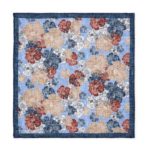 Joe Black Anemones Pocket Square