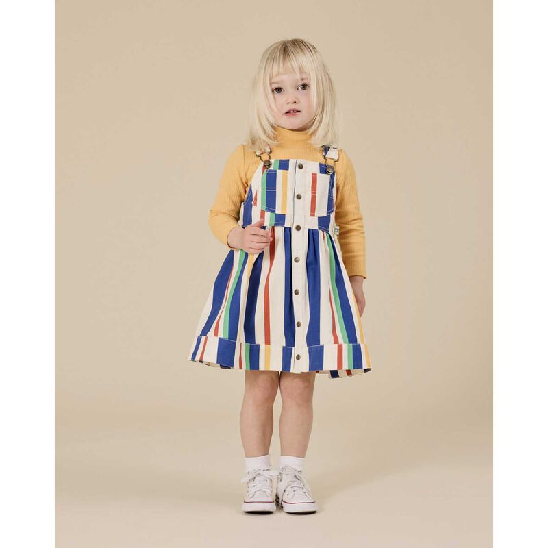 Goldie + Ace 90's Bold Stripe Heidi Denim Pinafore Dress 3-5Y image number 1