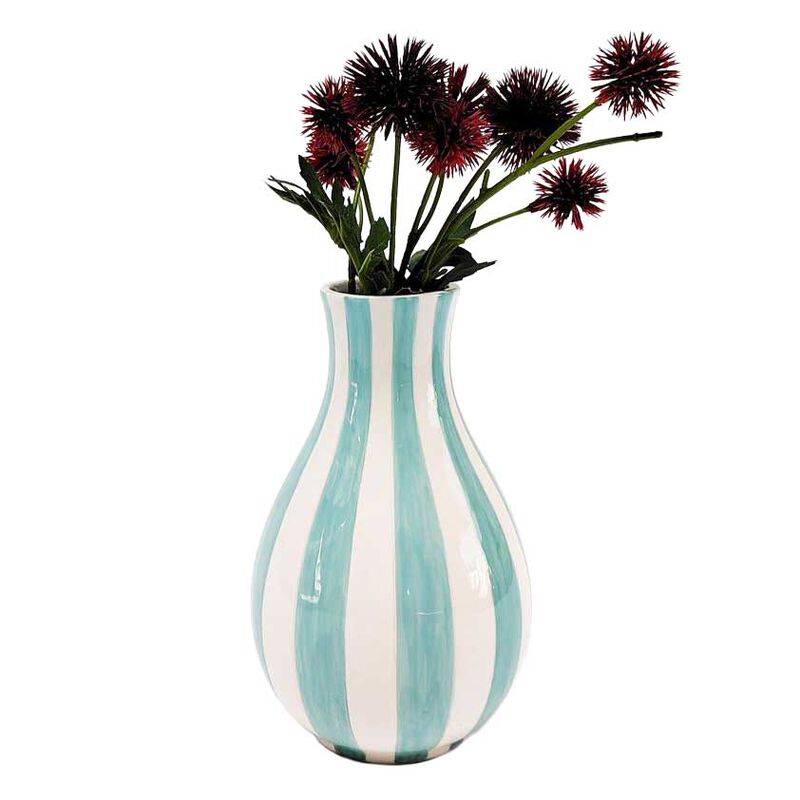 Urban Products Halcyon Stripe Vase Blue 18cm image number 1