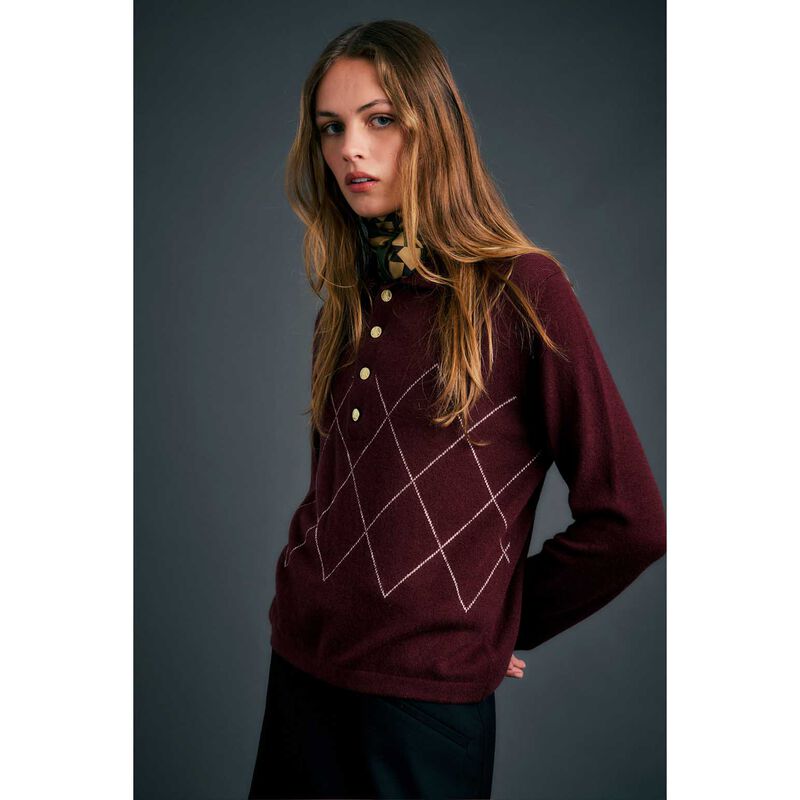 Karen Walker Society Argyle Polo image number 2