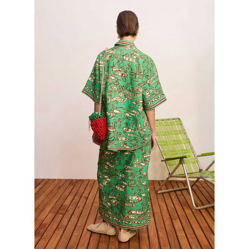 AL&Eacute;MAIS Fish Sticks Sarong Skirt image number 3