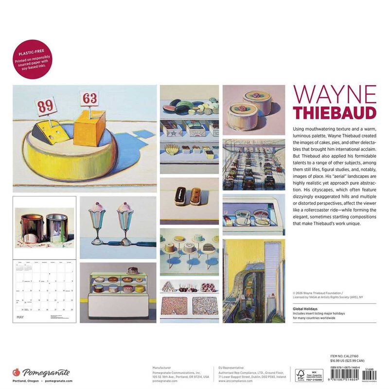 Pomegranate Wayne Thiebaud Wall Calendar 2027 image number 2