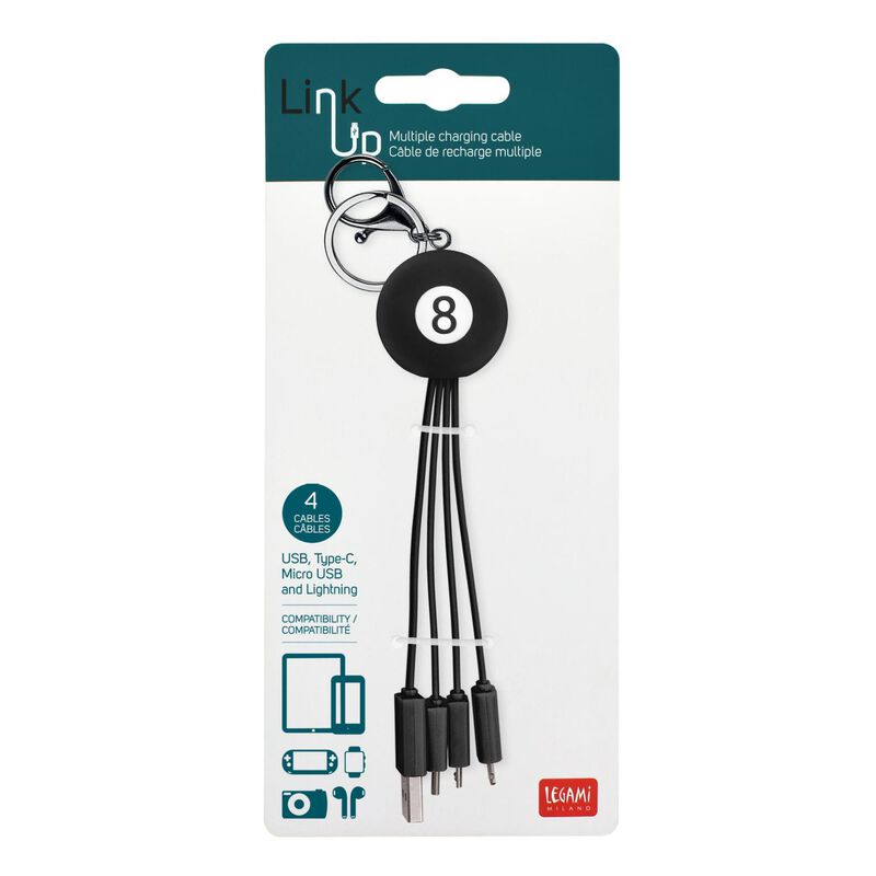 Legami 8 Ball Multiple Charging Cable - Link Up image number 0