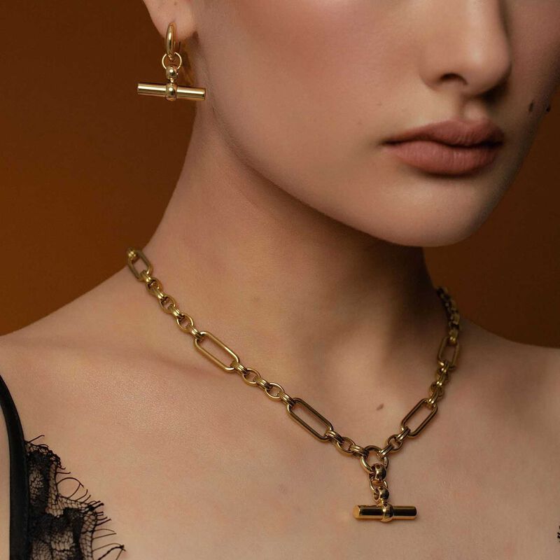 Silk & Steel Atlas Hoop Earrings image number 1