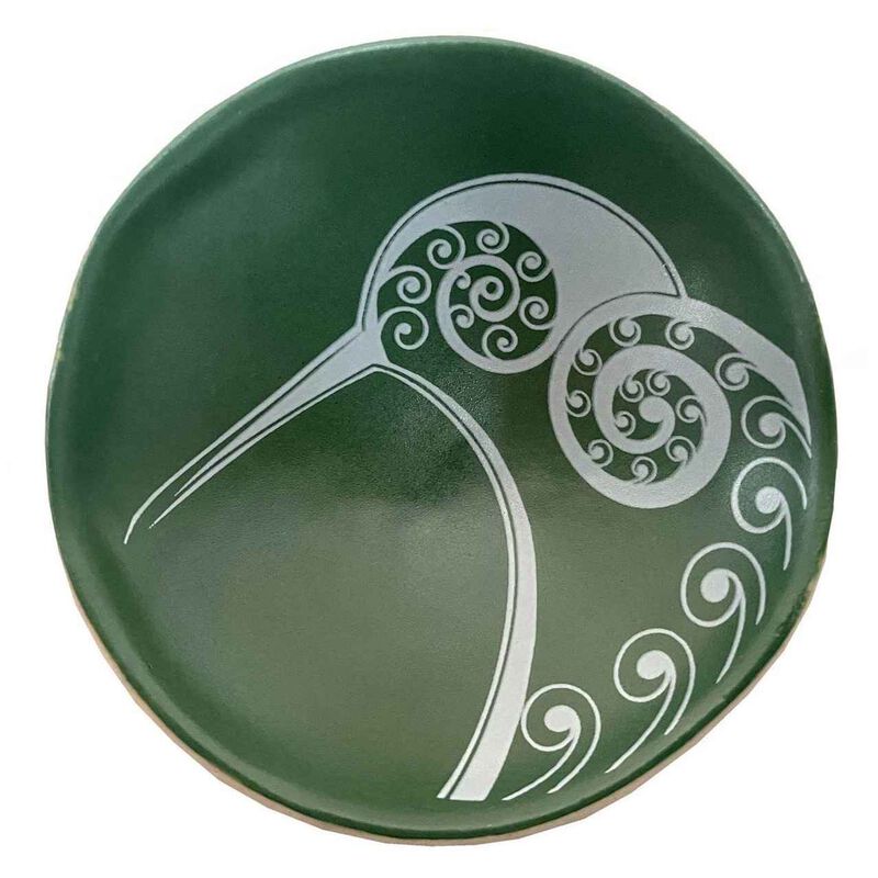 Jo Luping Kiwi White on Green 7cm Porcelain Bowl image number 0