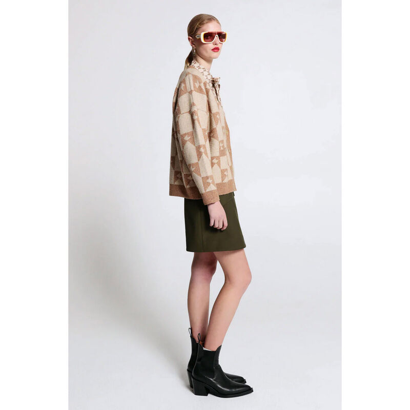 Karen Walker Monogram Chunky Cardigan image number 2