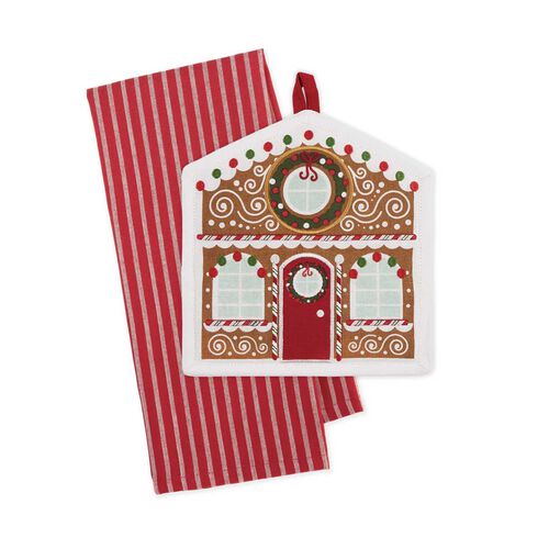 DII Gingerbread House Potholder Gift Set