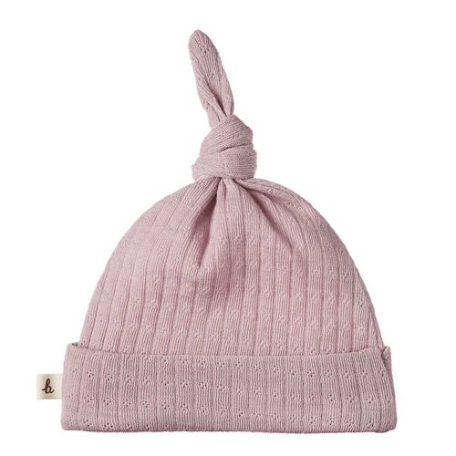 Nature Baby Merino Wool Knotted Beanie Pointelle