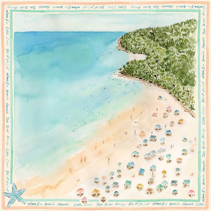 Dark Hampton X Cass Deller Noosa Large Silk Scarf image number 1