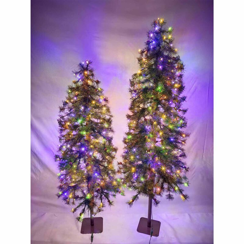 6' Needle Pine Tree with Cones & 200 Led Lights & 316 Tips image number 2