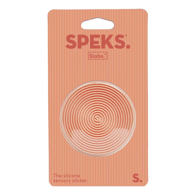 Speks Slabs Circle Sensory Sticker - Groove Orange image number 0