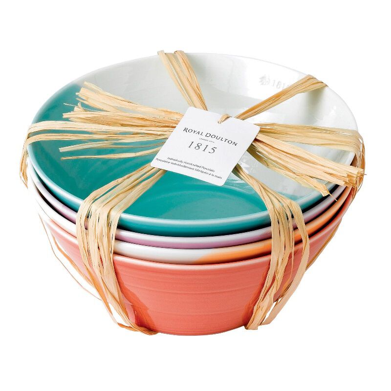 Royal Doulton 1815 Brights Noodle Bowls 21cm Set of 4 image number 0