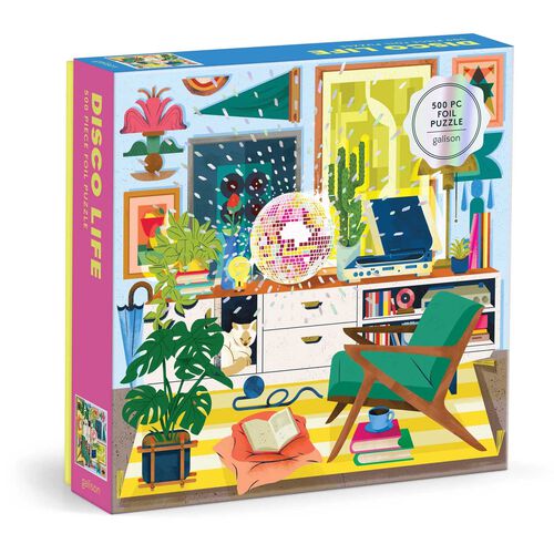 Galison Disco Life 500 Piece Foil Puzzle