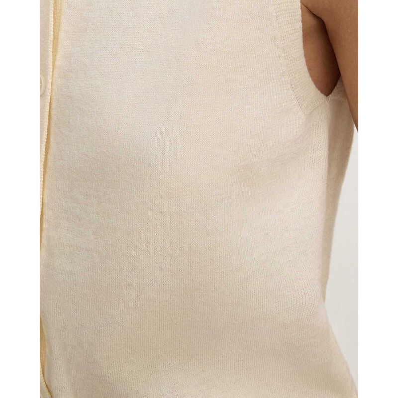 Assembly Label Maya Cotton Cashmere Knit Vest Vanilla image number 2