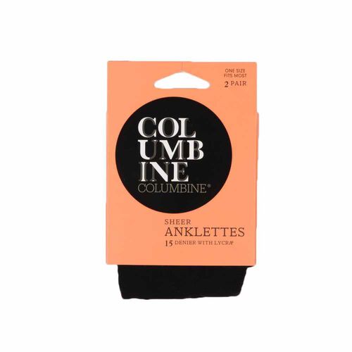 Columbine Sheer Nylon Anklets 2 Pack