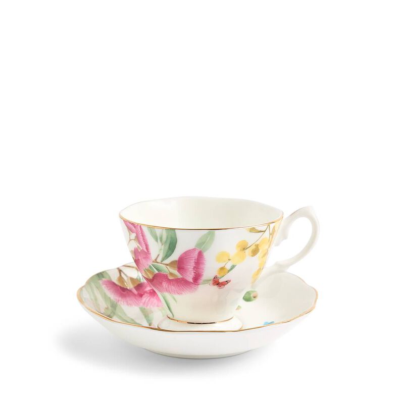 Miranda Kerr Australiana Teacup Saucer Plate White 3 Pieces image number 1
