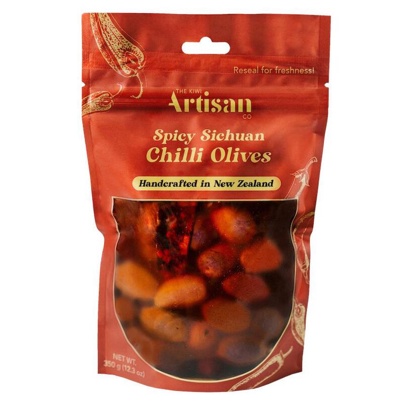 Kiwi Artisan Spicy Sichuan Chilli Olives 350g image number 0