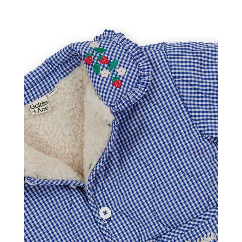 Goldie + Ace Wild Strawberry Gingham Padded Jacket image number 2