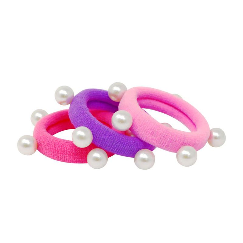 Pink Poppy Pearl Hair Elastics image number 1
