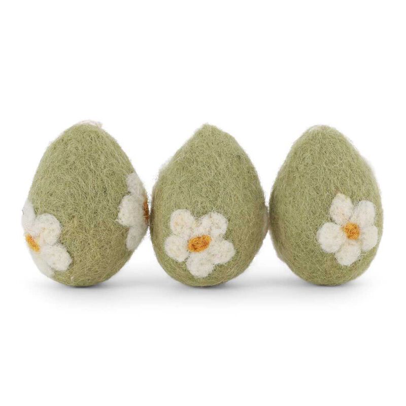 Gry & Sif Eggs Mint Flowers - Set Of 3 image number 0
