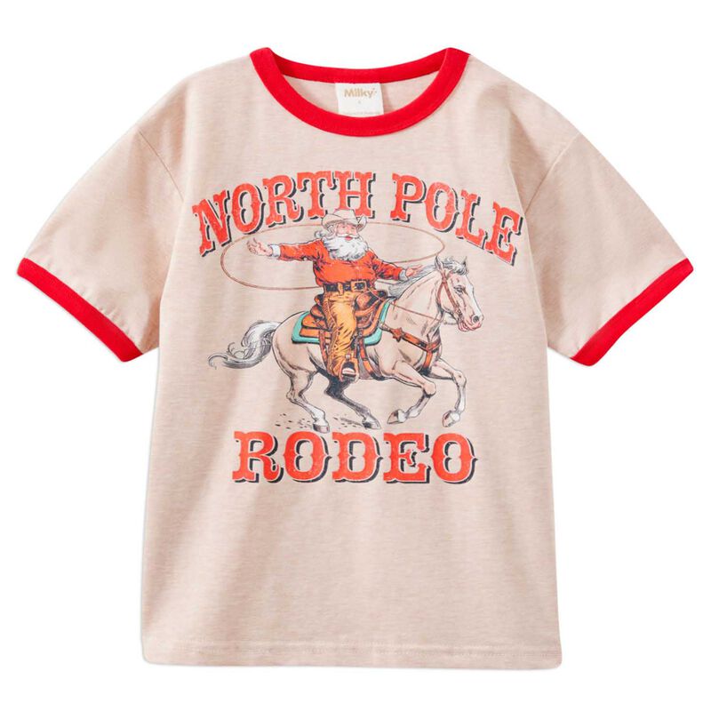 Milky Rodeo Santa Tee 2-7Y image number 0